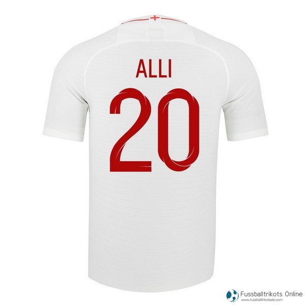 England Trikot Heim Alli 2018 Weiß Fussballtrikots Günstig